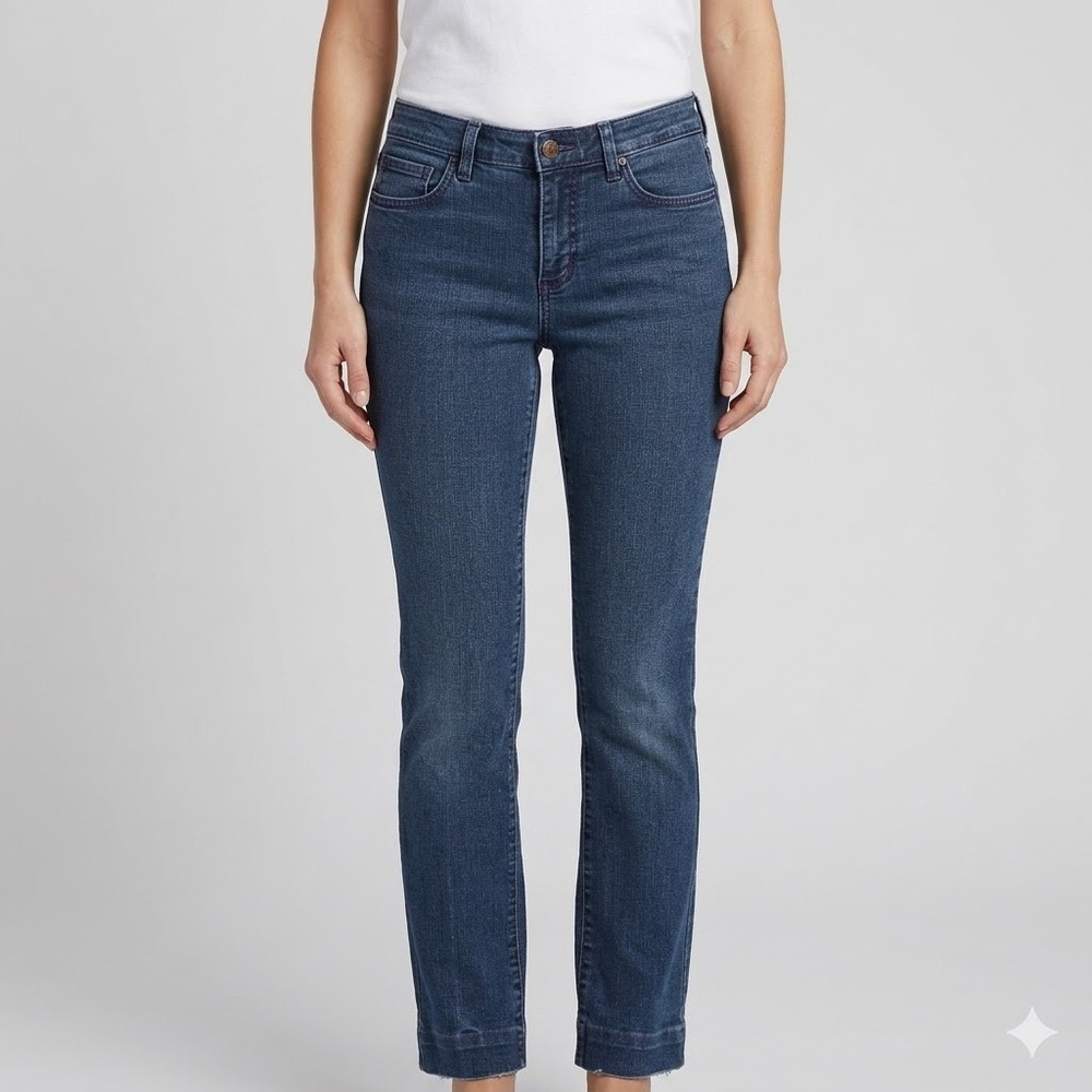 NYDJ Lift Tuck Technology Straight Leg Jeans‎ Medium Wash Size 4